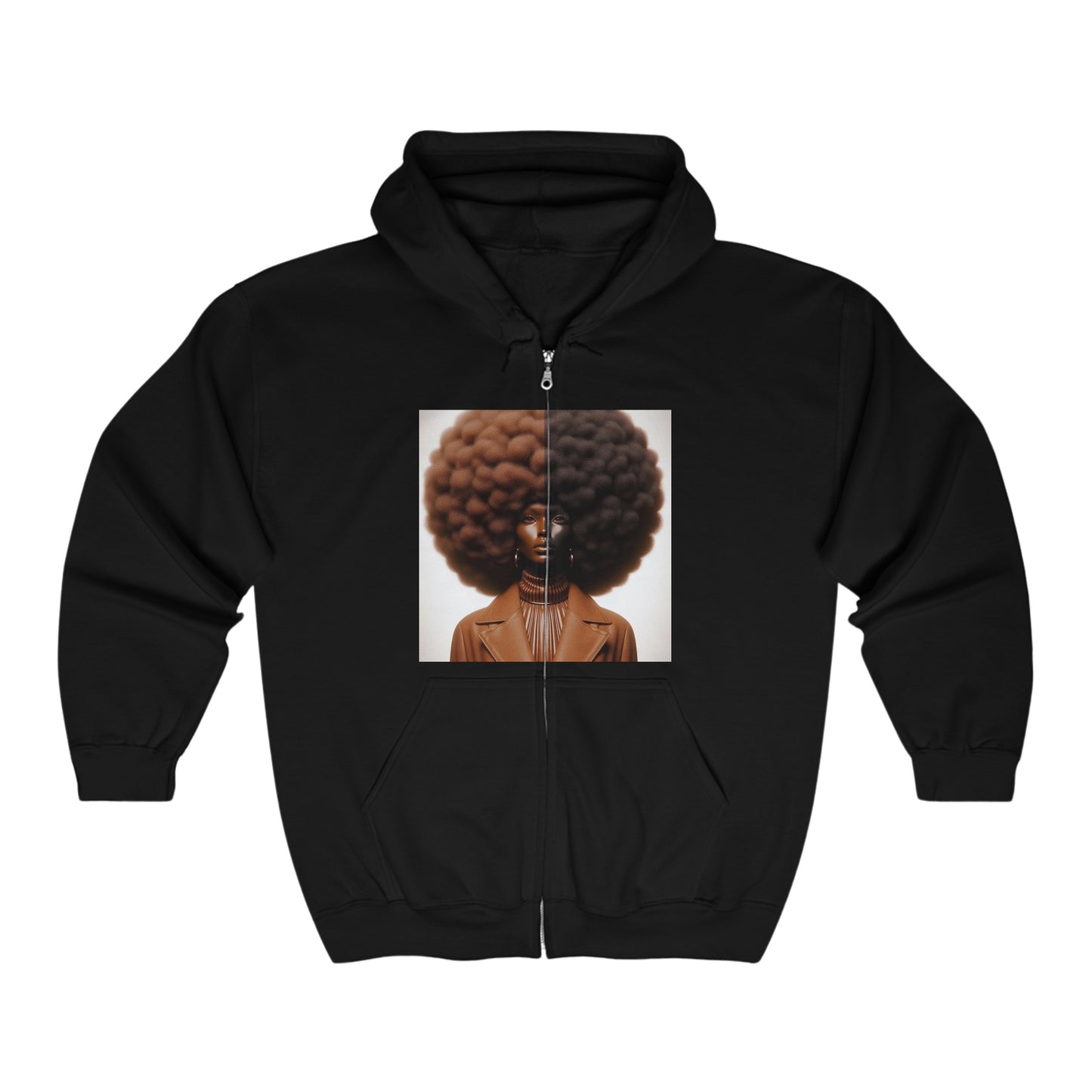 Afro Power Unisex Heavy Blend™ Full Zip Hooded Sweatshirt #AP2