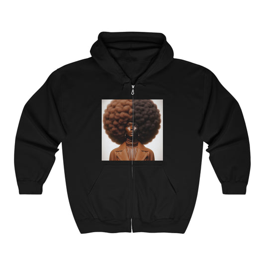 Afro Power Unisex Heavy Blend™ Full Zip Hooded Sweatshirt #AP2