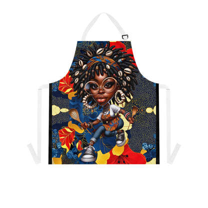 Afrocentric Apron - Bold Graphic Kitchen Cooking Wear, African Inspired Chef Apron, Ethnic Cooking Apron, Black History Month Gift, Cultural