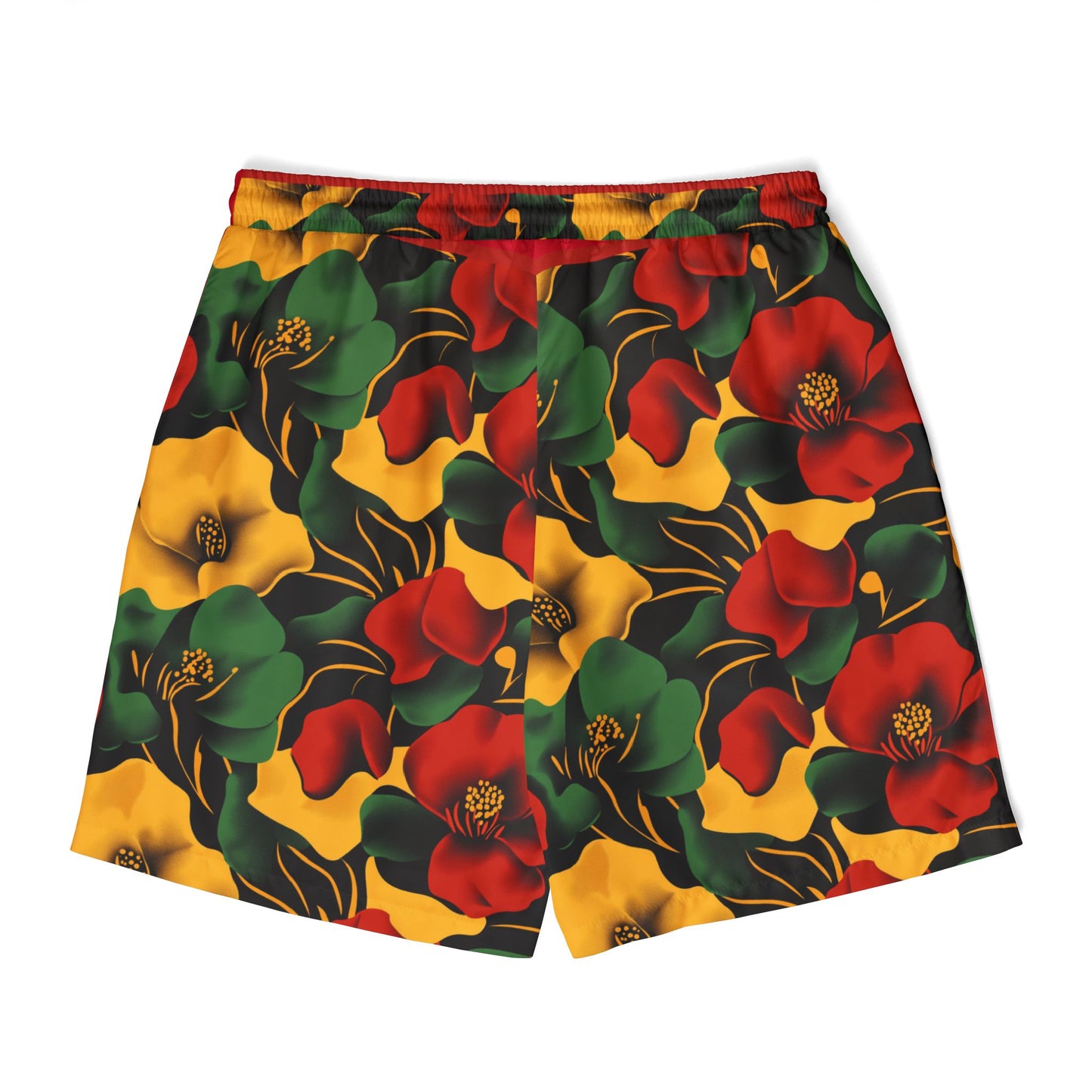 Vibrant Floral Unisex Swim Shorts | Tropical Beachwear Summer Vacation Pool Party Relaxation Gift for Him and Her