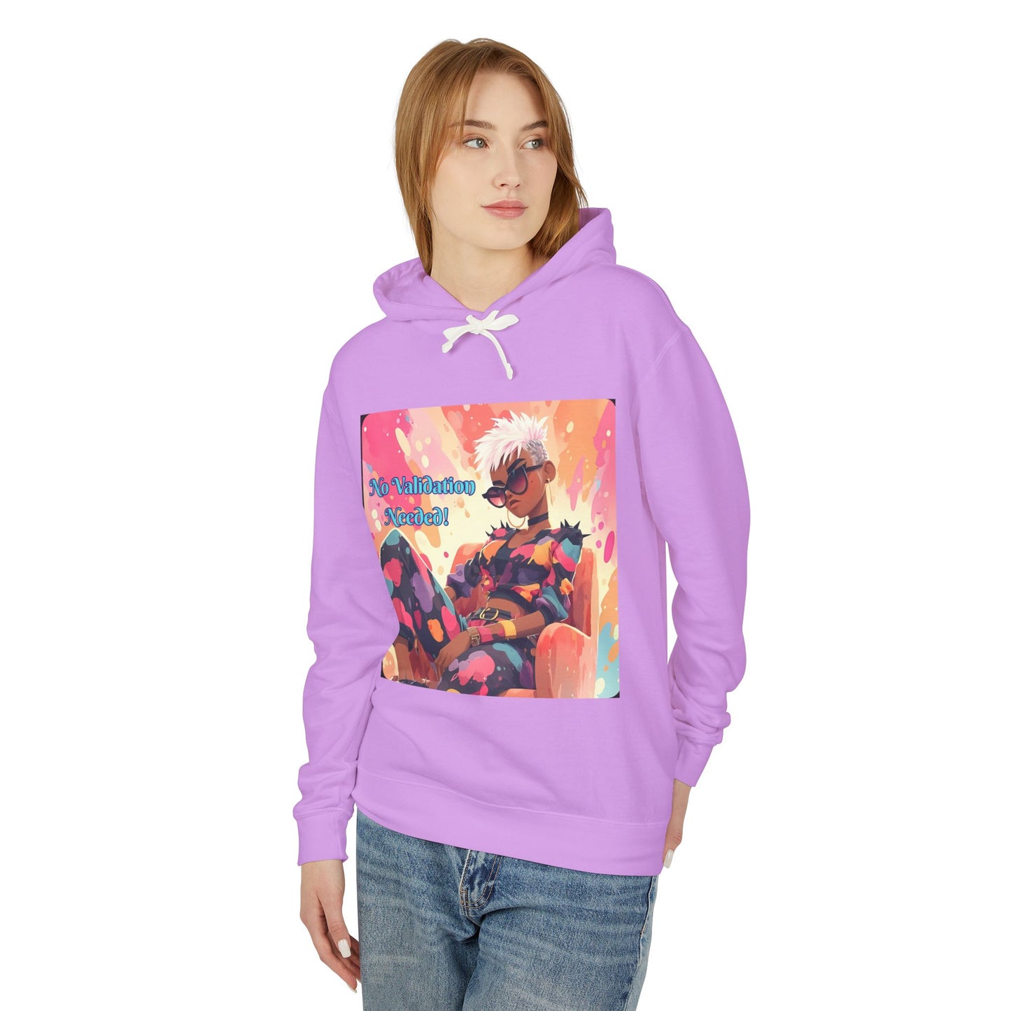 Empowering Affirmations Lightweight Hoodie, Inspirational Sweatshirt, Self Love