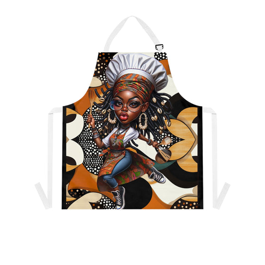 Afrocentric Apron - Bold Graphic Kitchen Cooking Wear, African Inspired Chef Apron
