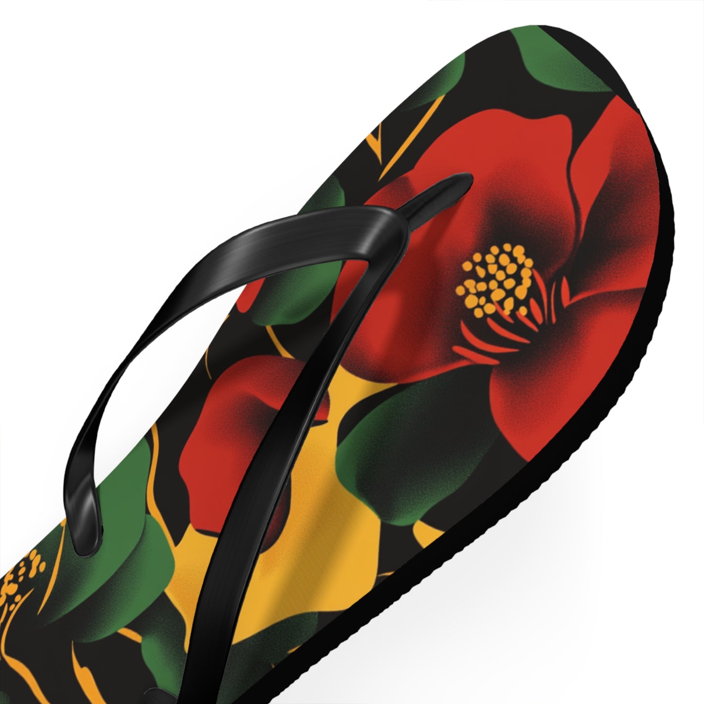 Tropical Floral Flip Flops | Beach Sandals for Summer Vibes Vacation Footwear Gift for Her Pool Party Shoes Comfortable Beachwear