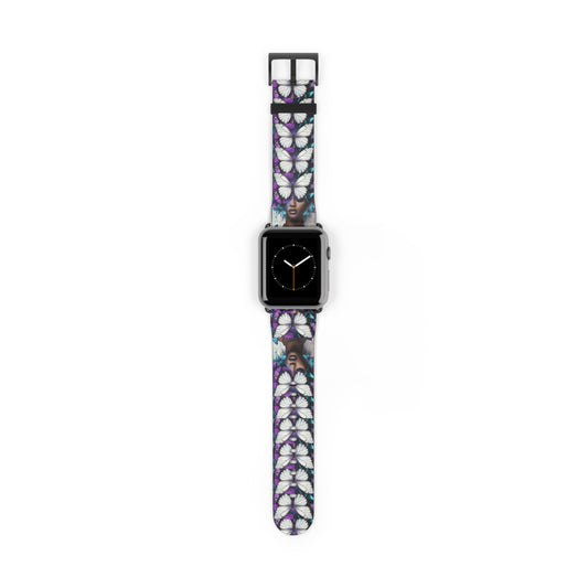 Colorful Butterfly Beauty Watch Band, Adjustable Smartwatch Strap, Floral Pattern, Unique Gift, Spring Fashion Must-Have #BB1