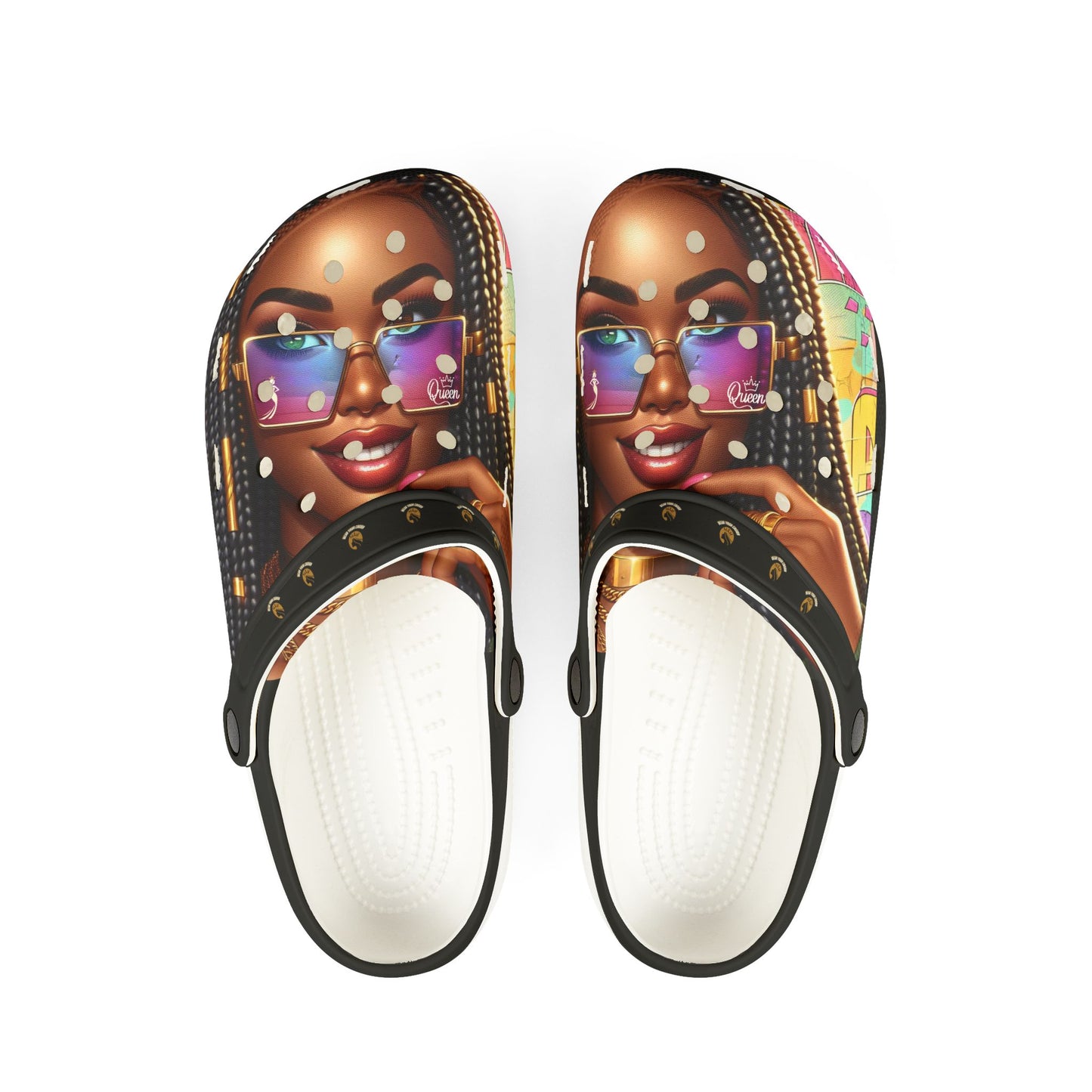 Queen-Wear Your Crown EVA Foam Rubber Shoes (AOP) #5U