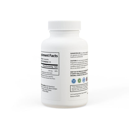 Magnesium Glycinate Supplement (60 Capsules) #GLP9