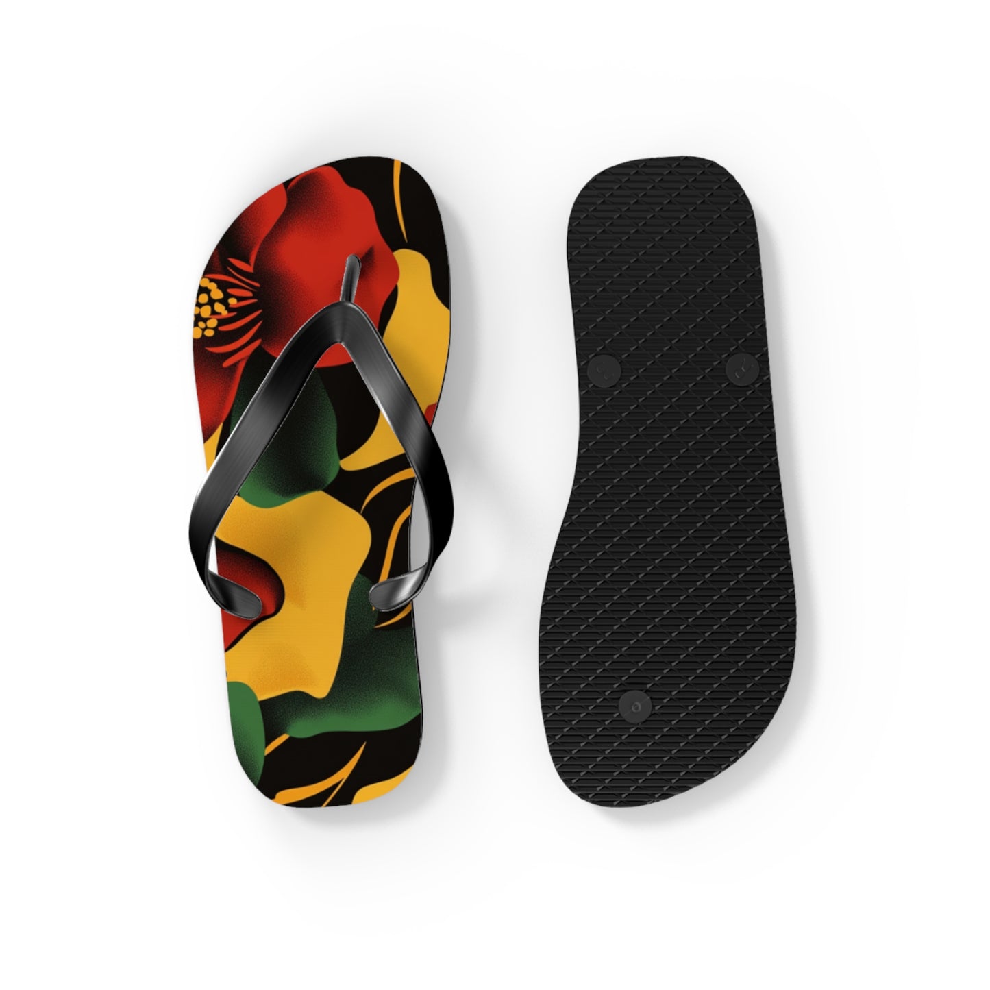 Tropical Floral Flip Flops | Summer Footwear Beach Sandals Vacation Ready Poolside Comfort Gift for Him