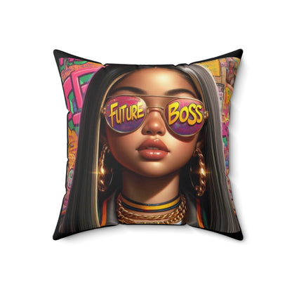 Future Boss Square Pillow #27