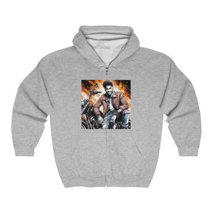 Born To Ride Unisex Heavy Blend™ Full Zip Hooded Sweatshirt #13MU