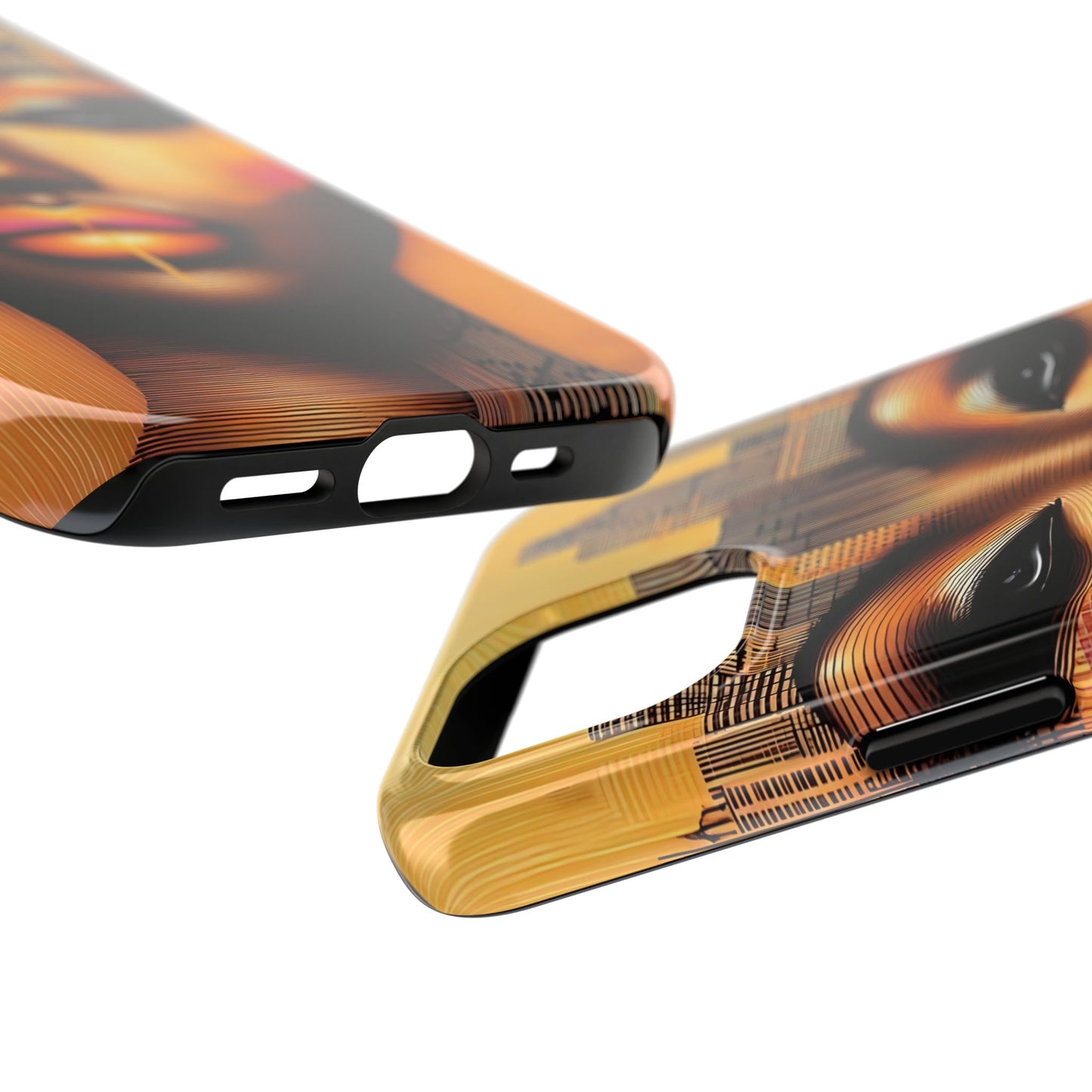 Afrocentric Tough Phone Case, City Girl On The Move Unique Design, Urban Street Style, Protective Cellphone Cover, Trendy Mobile Accessory