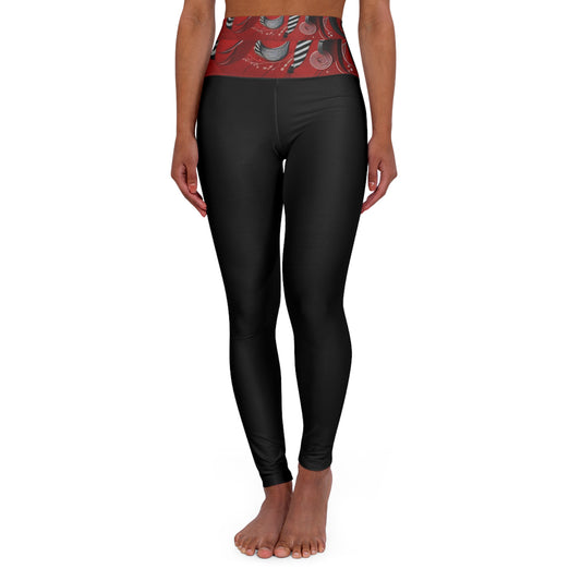 Sill Black High Waisted Yoga Leggings (AOP) #SB18