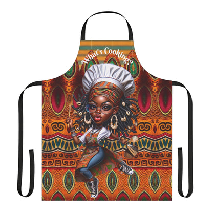 What's Cooking?Apron, 5-Color Straps (AOP) #WC2