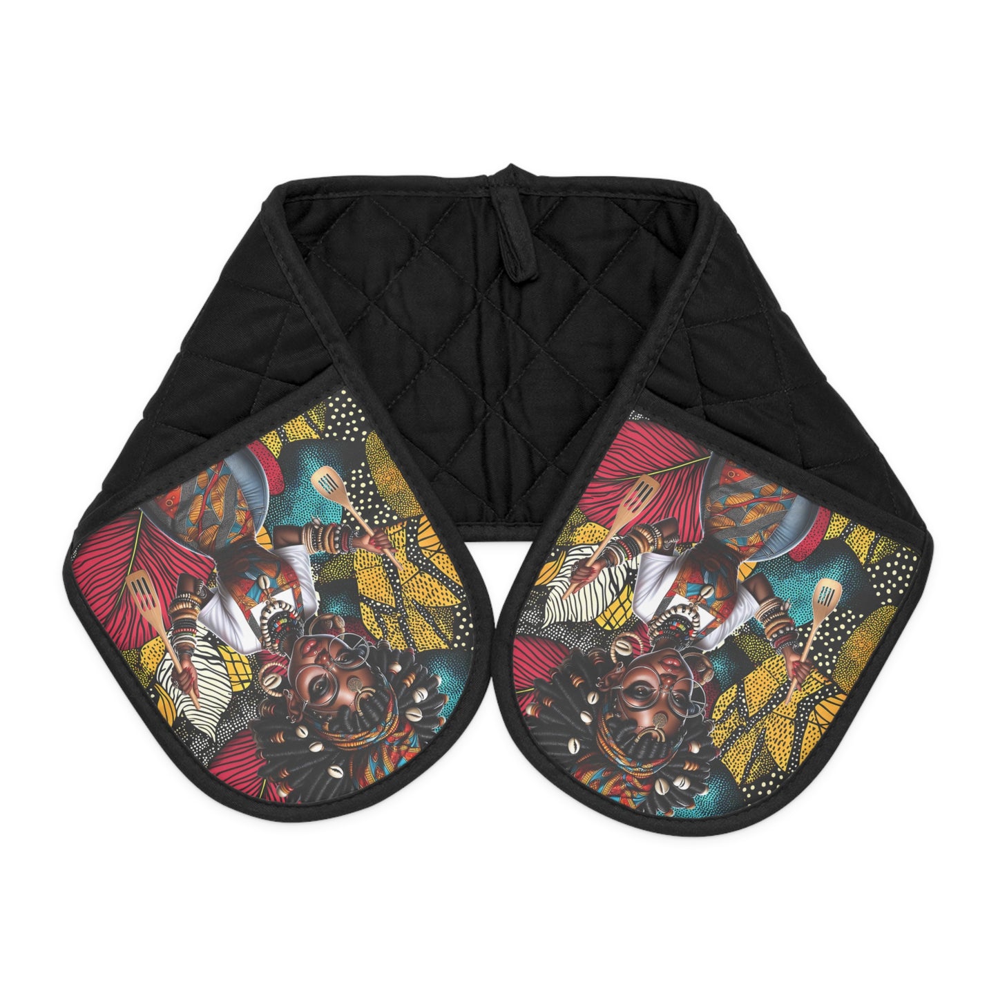 Ankara Print Oven Mitts, African Kitchen Decor, Afrocentric Cooking Accessory, Tribal Oven Gloves, Ethnic Cooking Gift