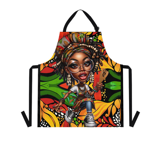 Afrocentric Apron - Bold Graphic Kitchen Cooking Wear, African Inspired Chef Apron, Ethnic Cooking Apron, Black History Month Gift, Cultural