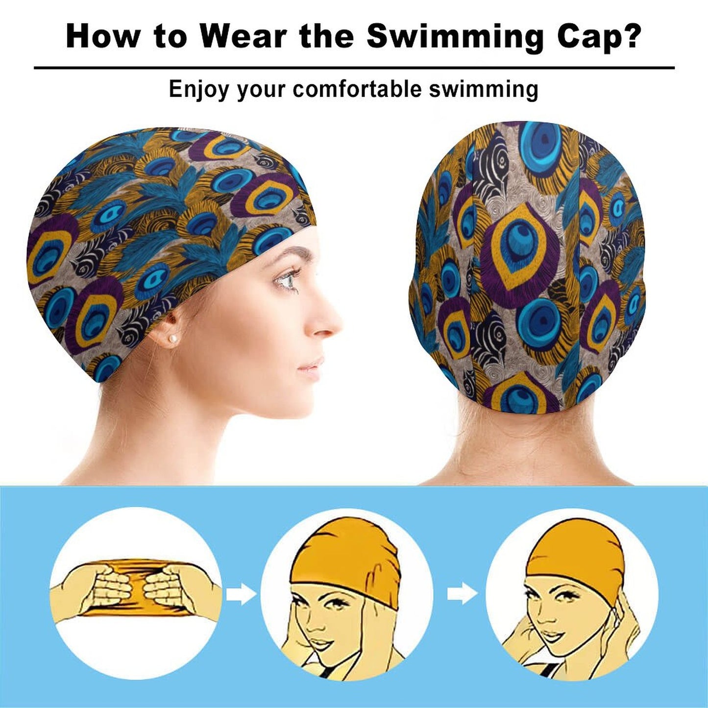 Swimming Cap for Women and Men (All-over Printing)
