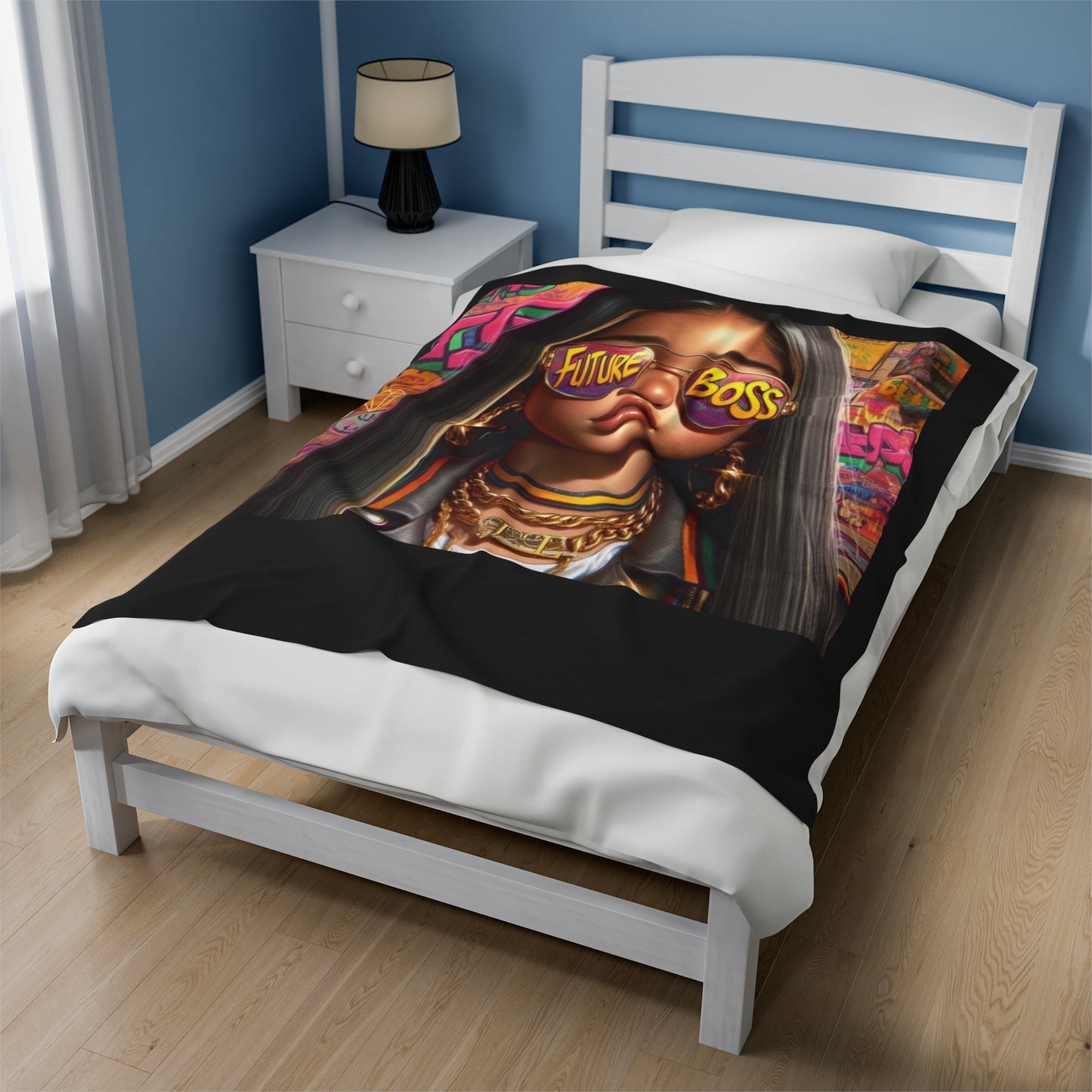 Future Boss Velveteen Plush Blanket #27