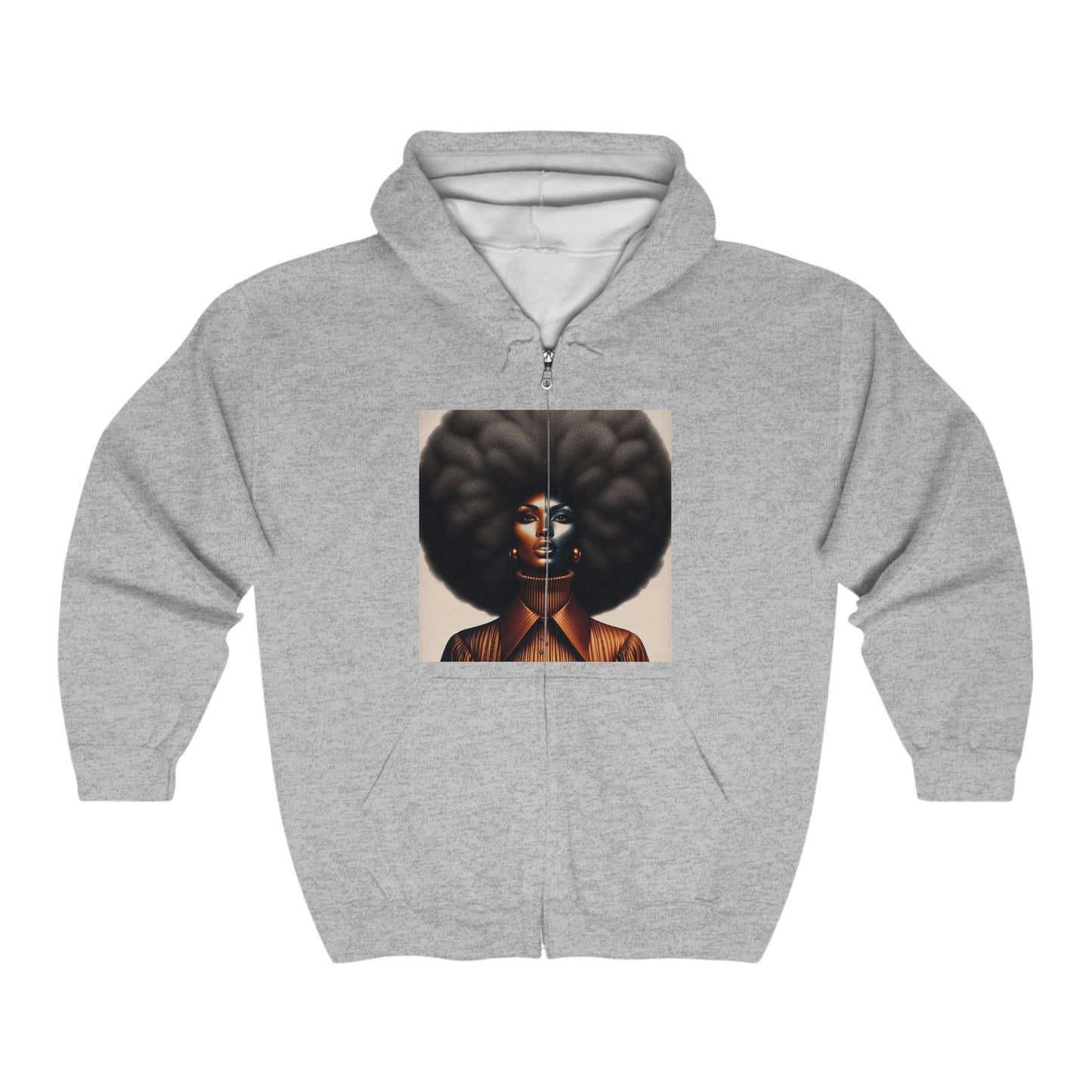 Afro Power Unisex Heavy Blend™ Full Zip Hooded Sweatshirt #AP4