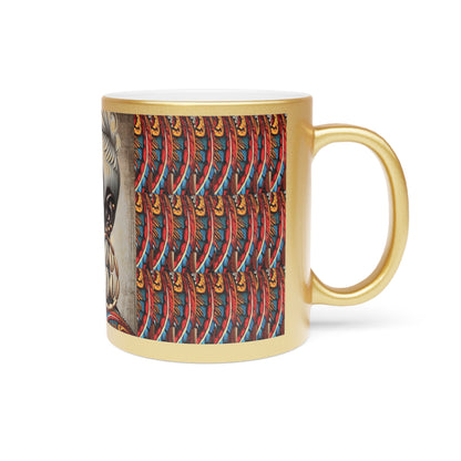 Platinum Beauty African Art Metallic Mug