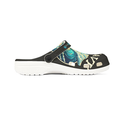 Life is Wavy EVA Foam Rubber Shoes (AOP) #LW2U