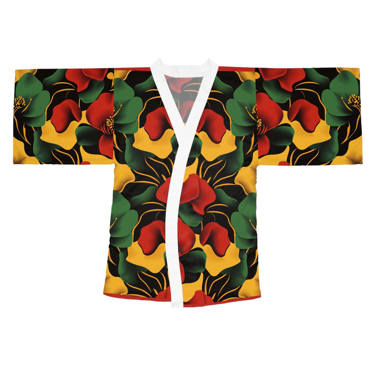 Floral Long Sleeve Kimono Robe - Cozy Loungewear Perfect for Relaxation Spa Days Gift for Her Summer Nights Unique Fashion