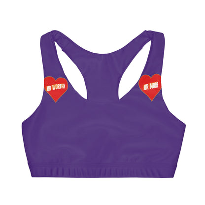 UR Worthy-UR More Girls' Double Lined Seamless Sports Bra (AOP) #15