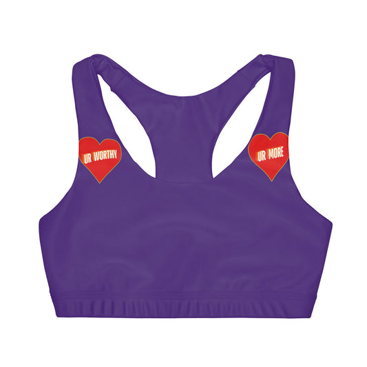 UR Worthy-UR More Girls' Double Lined Seamless Sports Bra (AOP) #15