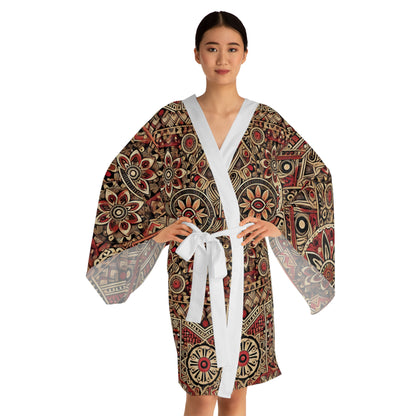 Red Queen Long Sleeve Kimono Robe (AOP) #RQ2