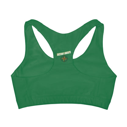 Destined For Greatness Girls' Double Lined Seamless Sports Bra (AOP) #1