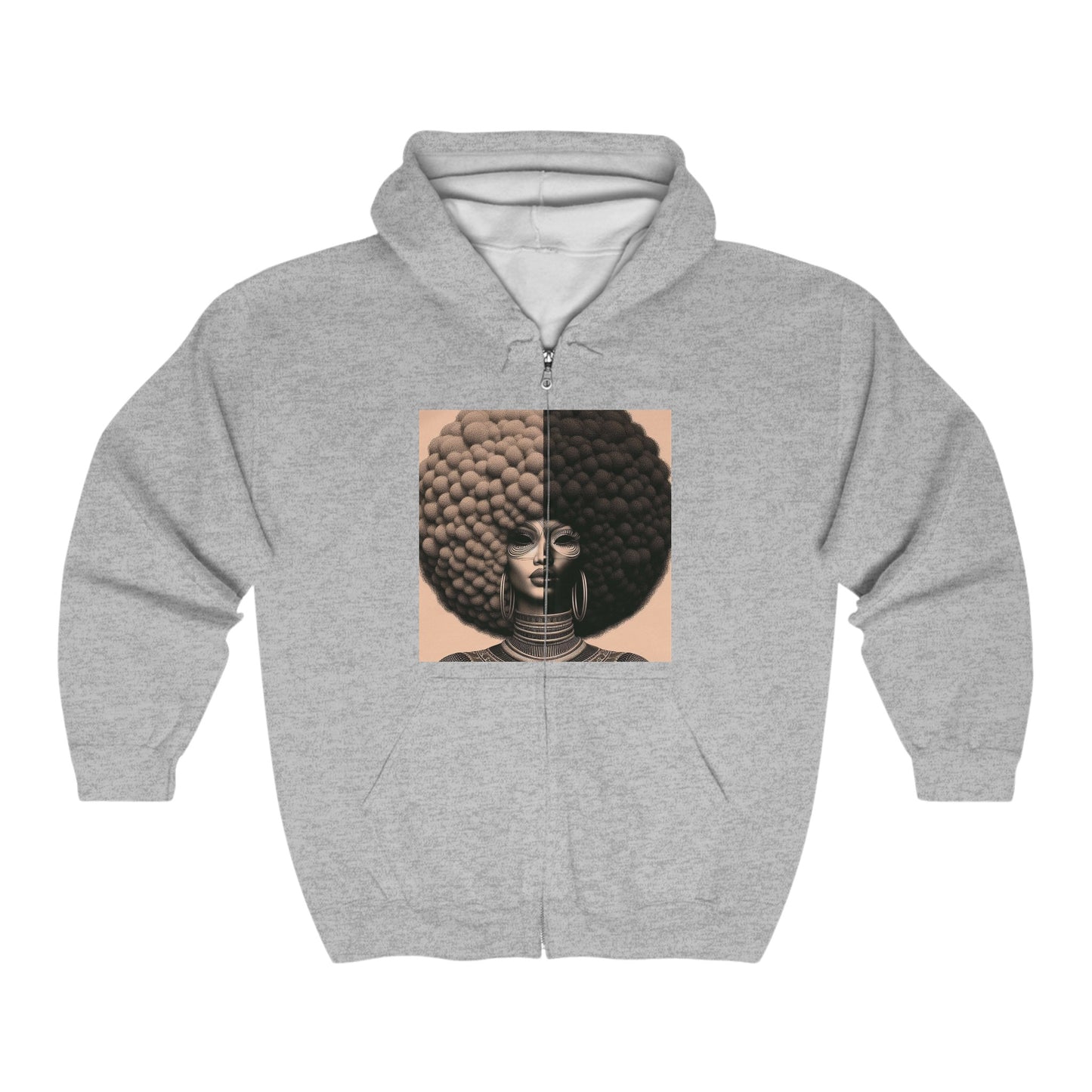 Afro Power Unisex Heavy Blend™ Full Zip Hooded Sweatshirt #AP3