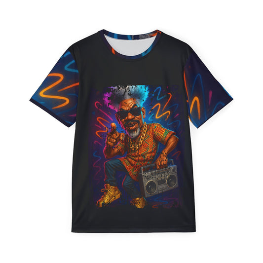 Vibrant Men's Sports Jersey – Retro Hip-Hop Style Tee