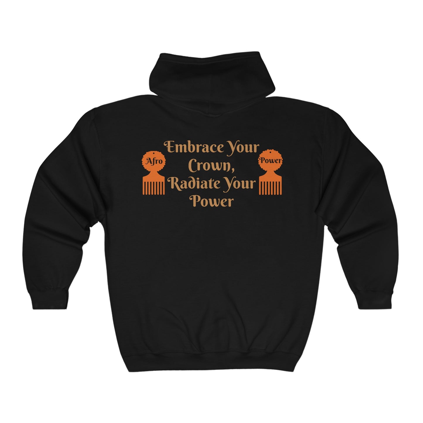 Afro Power Unisex Heavy Blend™ Full Zip Hooded Sweatshirt #AP10