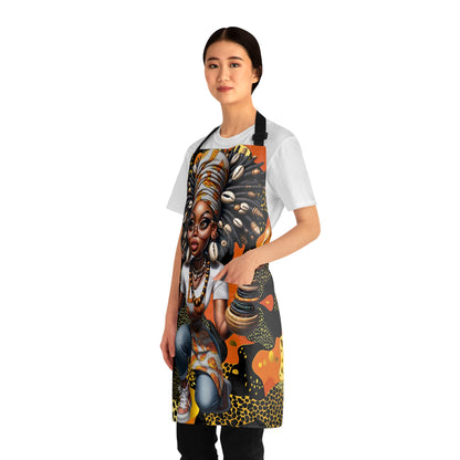 Afrocentric Apron - Bold Graphic Kitchen Cooking Wear, African Inspired Chef Apron, Ethnic Cooking Apron, Black History Month Gift, Cultural