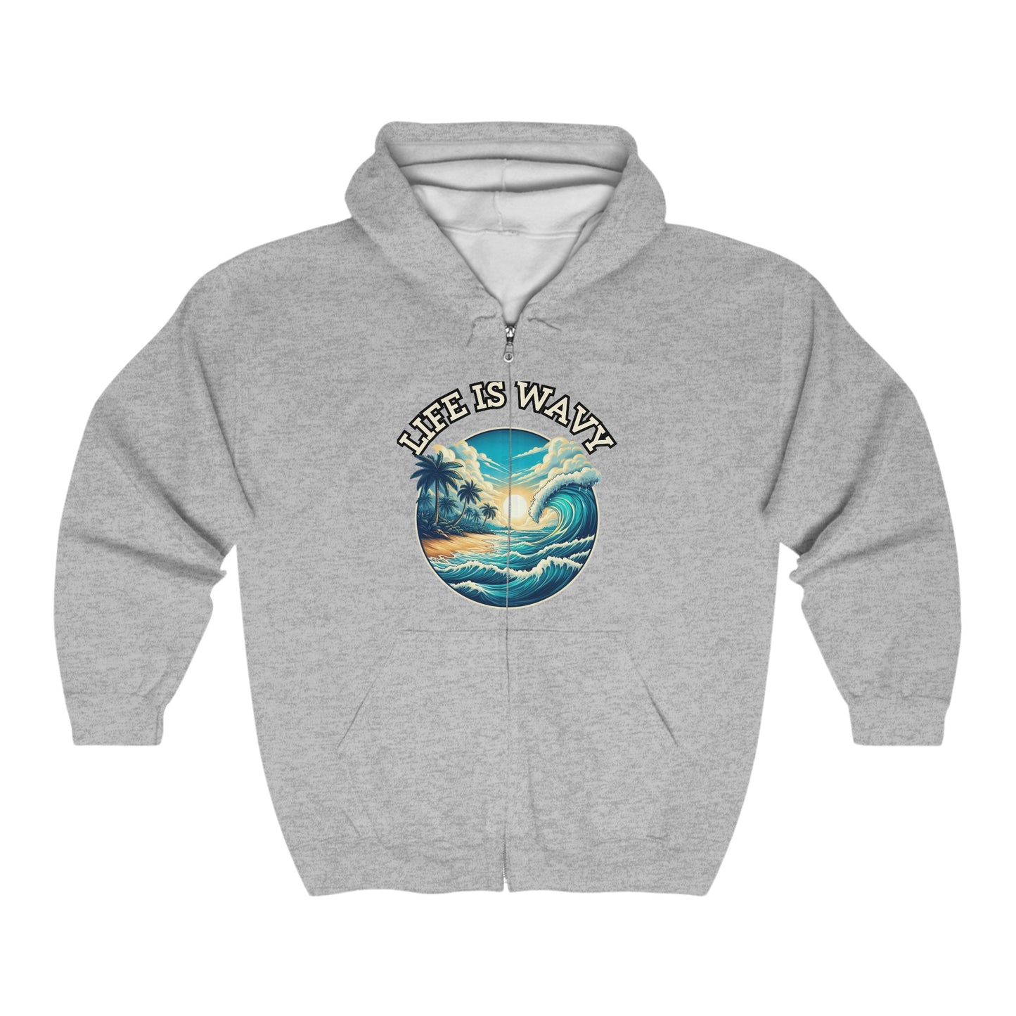 Life is Wavy Unisex Heavy Blend™ Full Zip Hooded Sweatshirt #LW2