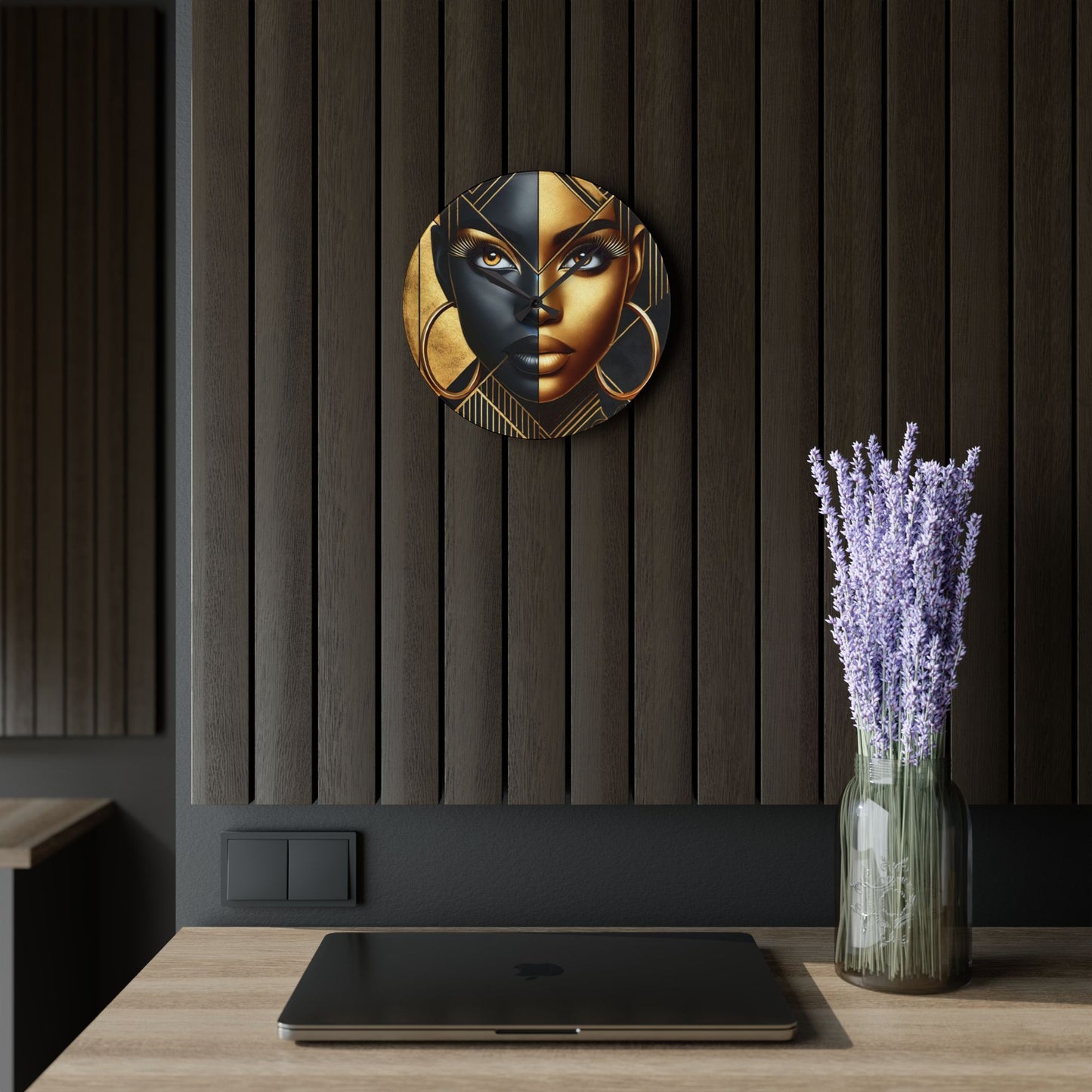 Amber Radiance Acrylic Wall Clock #AR1