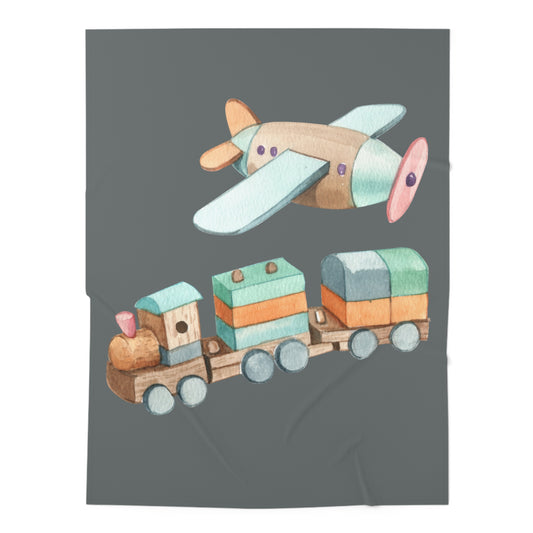 Train Baby Swaddle Blanket #TR1