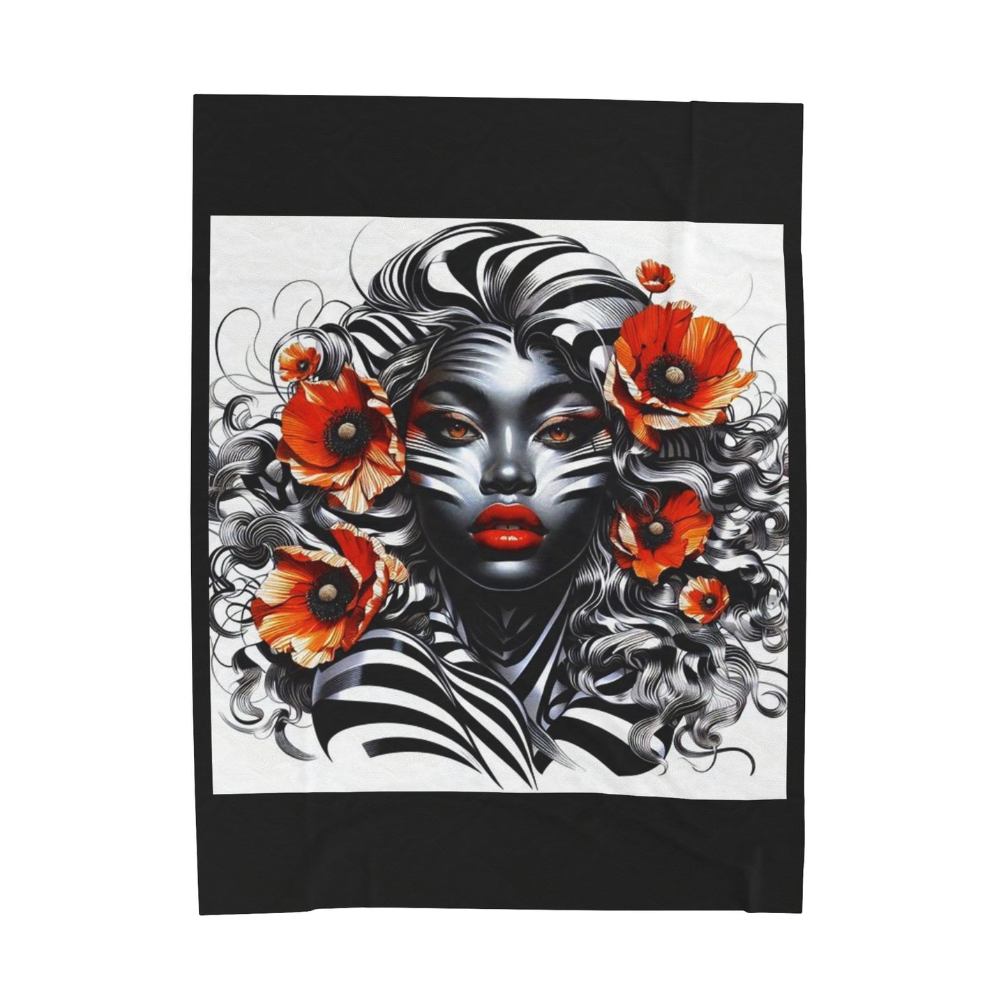 Zebra Fantasy Velveteen Plush Blanket #ZF25