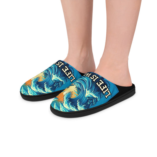 Life Is Wavy Men's Indoor Slippers #LIW3