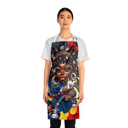 Afrocentric Apron - Bold Graphic Kitchen Cooking Wear, African Inspired Chef Apron, Ethnic Cooking Apron, Black History Month Gift, Cultural