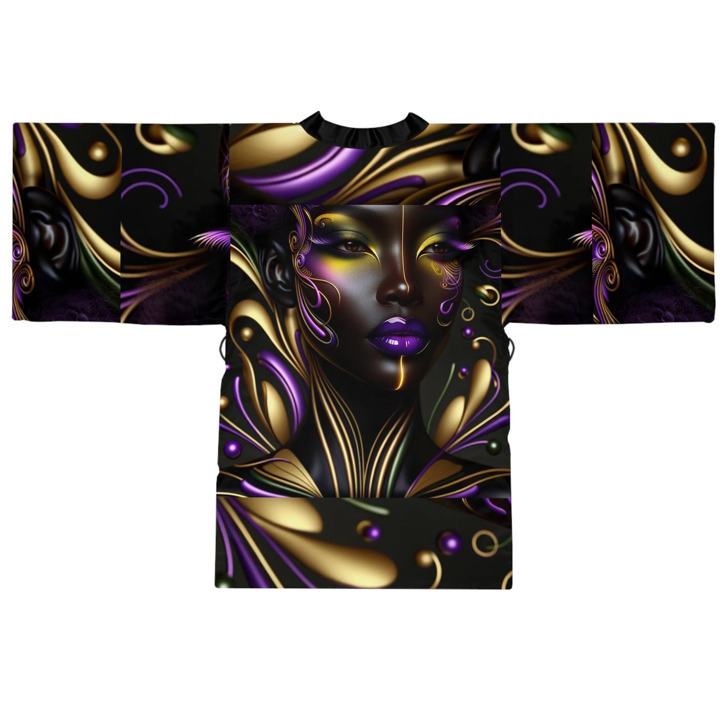 Purple Reign Long Sleeve Kimono Robe (AOP) #PR1