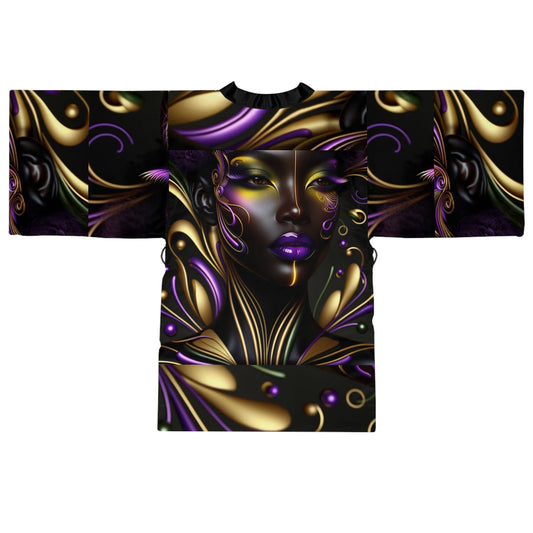 Purple Reign Long Sleeve Kimono Robe (AOP) #PR1