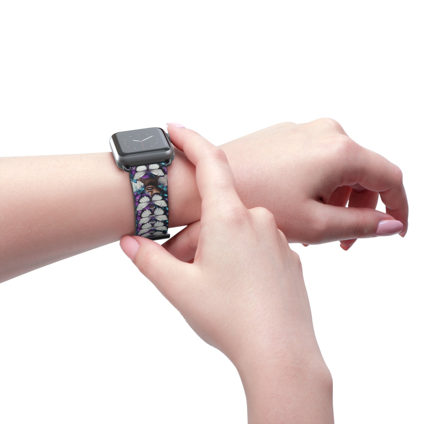 Colorful Butterfly Beauty Watch Band, Adjustable Smartwatch Strap, Floral Pattern, Unique Gift, Spring Fashion Must-Have #BB1