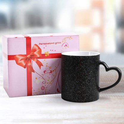 Thinking of a Master Plan Color Changing Cup Heart Handle Mug
