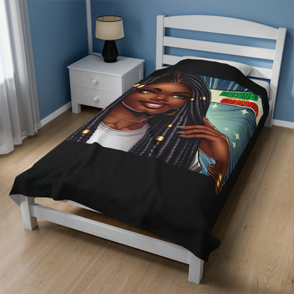 Destined For Greatness Velveteen Plush Blanket #9