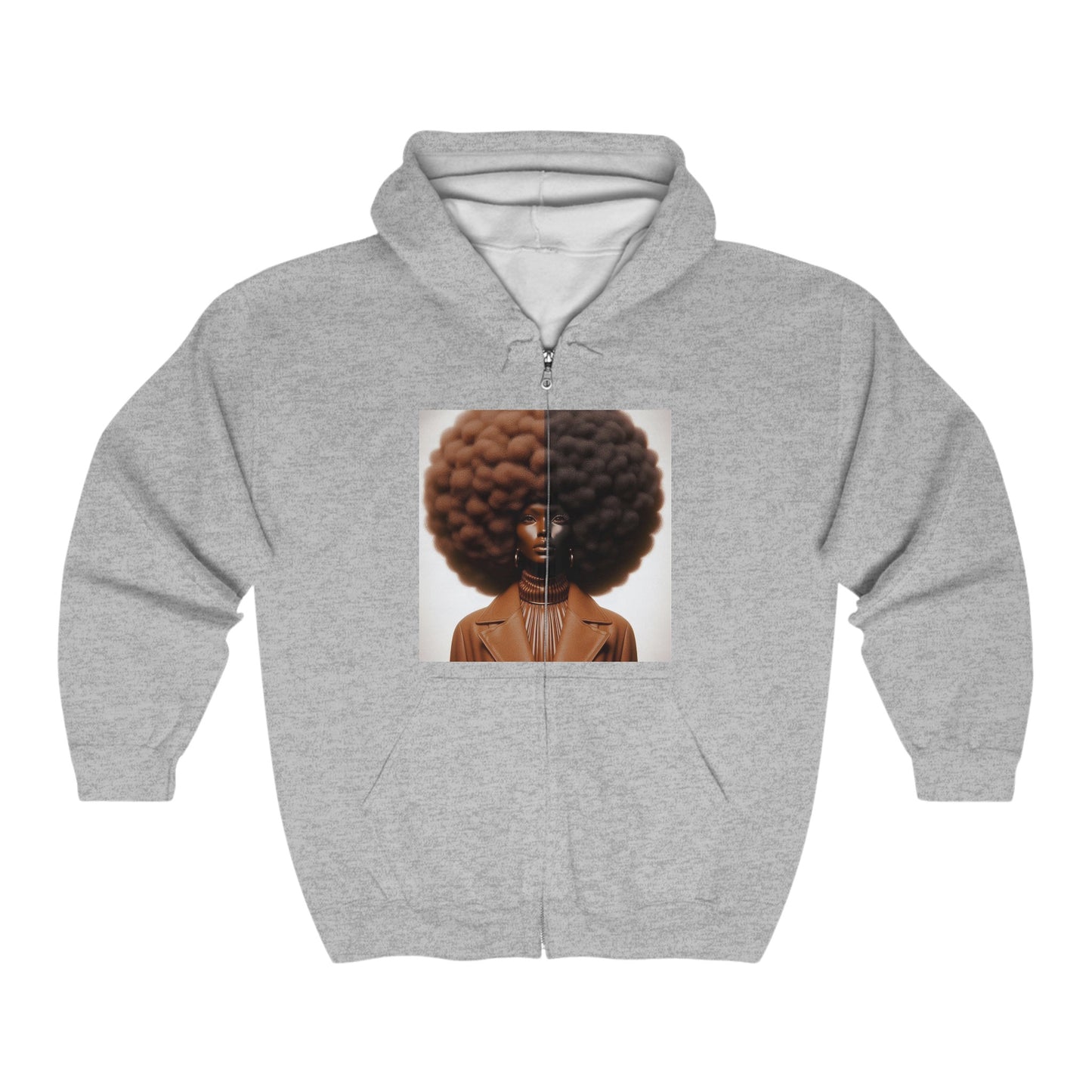 Afro Power Unisex Heavy Blend™ Full Zip Hooded Sweatshirt #AP2