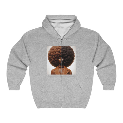 Afro Power Unisex Heavy Blend™ Full Zip Hooded Sweatshirt #AP2