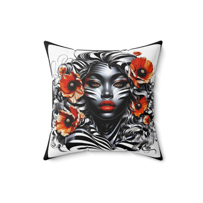 Zebra Fantasy Square Pillow #ZF23