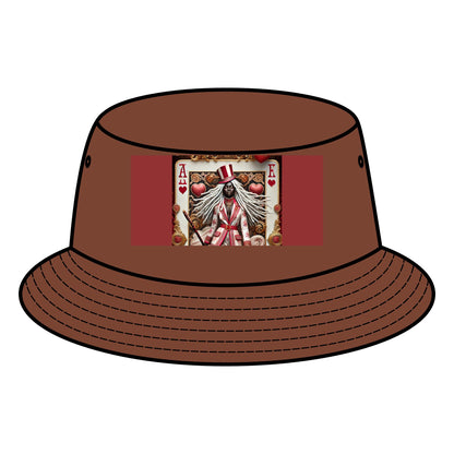 Queen of Hearts Bucket Hat - Stylish Canvas Hat for Festivals & Casual Outings