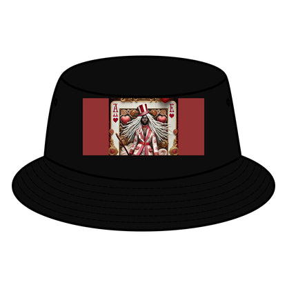 Queen of Hearts Bucket Hat - Stylish Canvas Hat for Festivals & Casual Outings