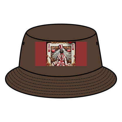 Queen of Hearts Bucket Hat - Stylish Canvas Hat for Festivals & Casual Outings