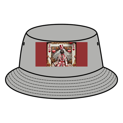 Queen of Hearts Bucket Hat - Stylish Canvas Hat for Festivals & Casual Outings